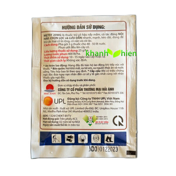 Thuốc trừ cỏ ALY-INDIA 20WG *600 - Gói - Ảnh 2