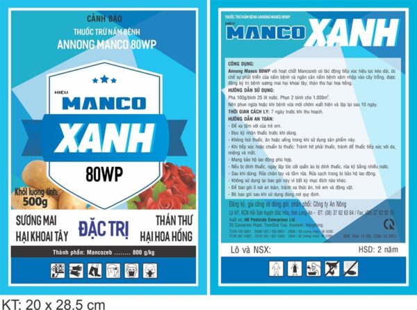 MANCO 80WP XANH *20 - Gói